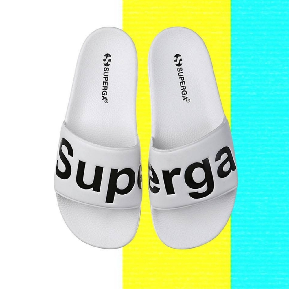 SUPERGA 1908-PUU SLIDE SANDAL, WHITE 6.5